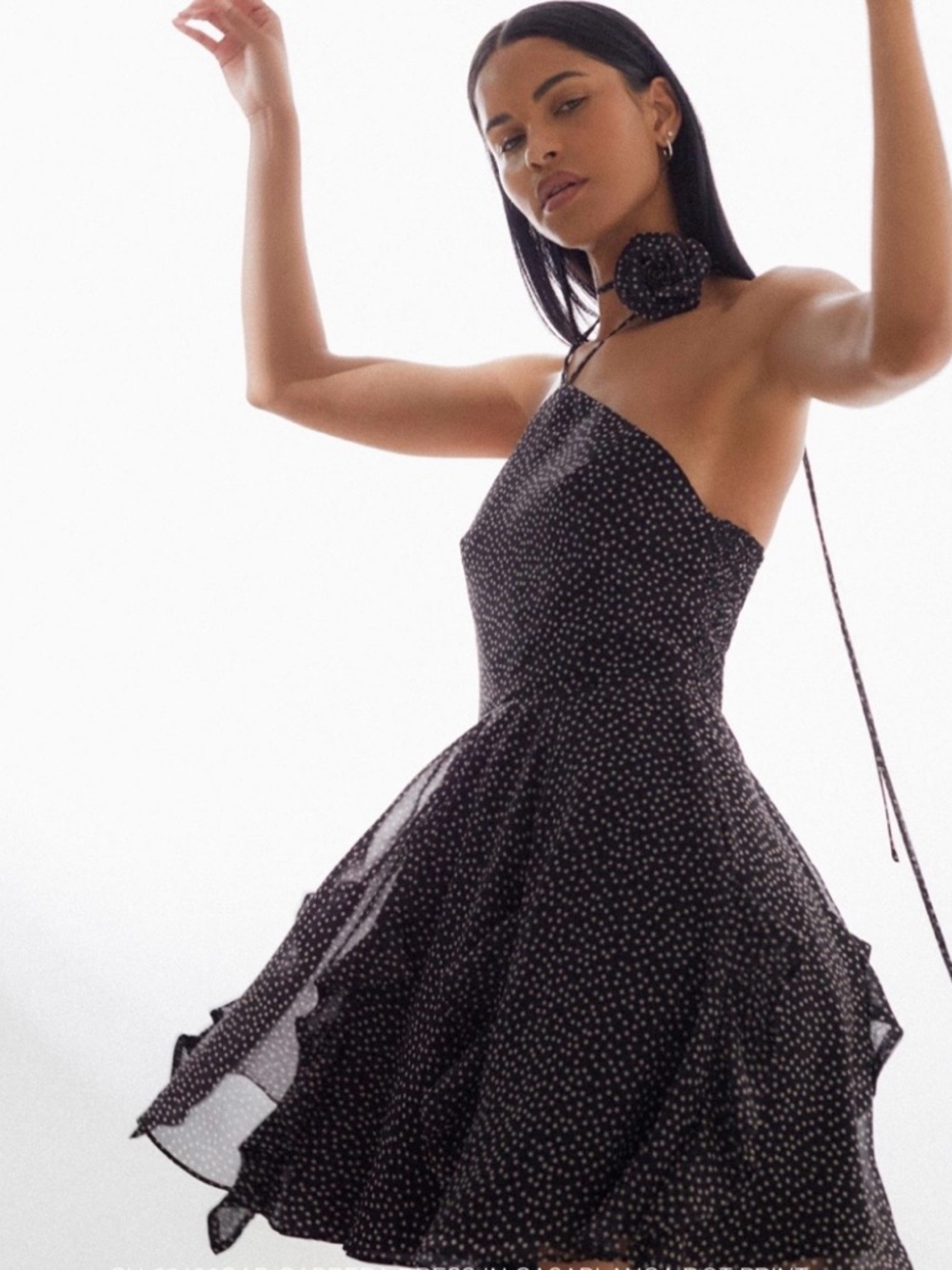 Amanda Uprichard - Cabrera Mini Dress in Casablanca Dot Print - NWT - Size L